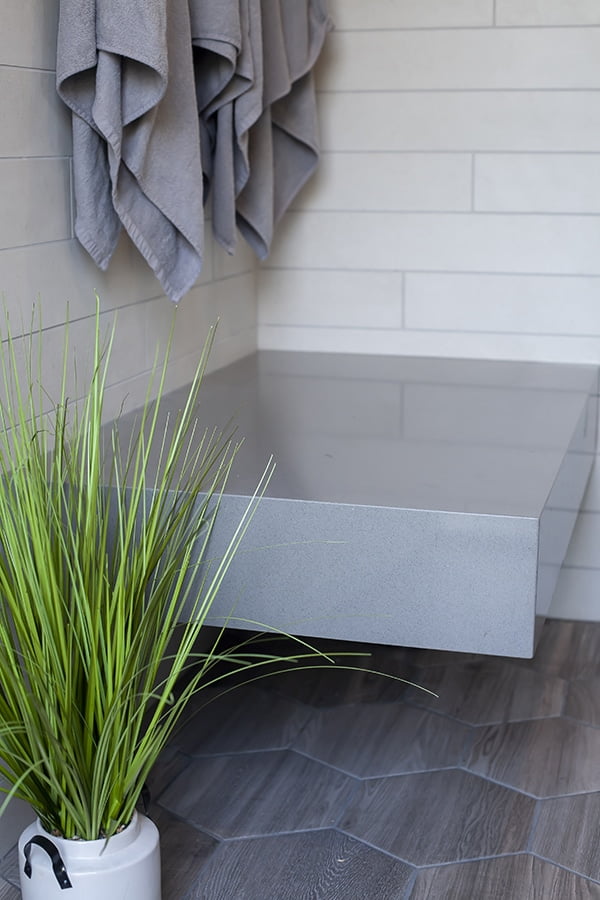 outdoor bath quartz custom stone bench
