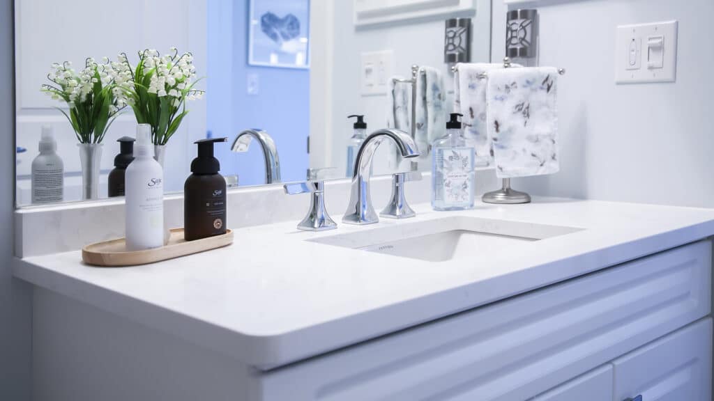 quartz countertop stone bathroom vanity top